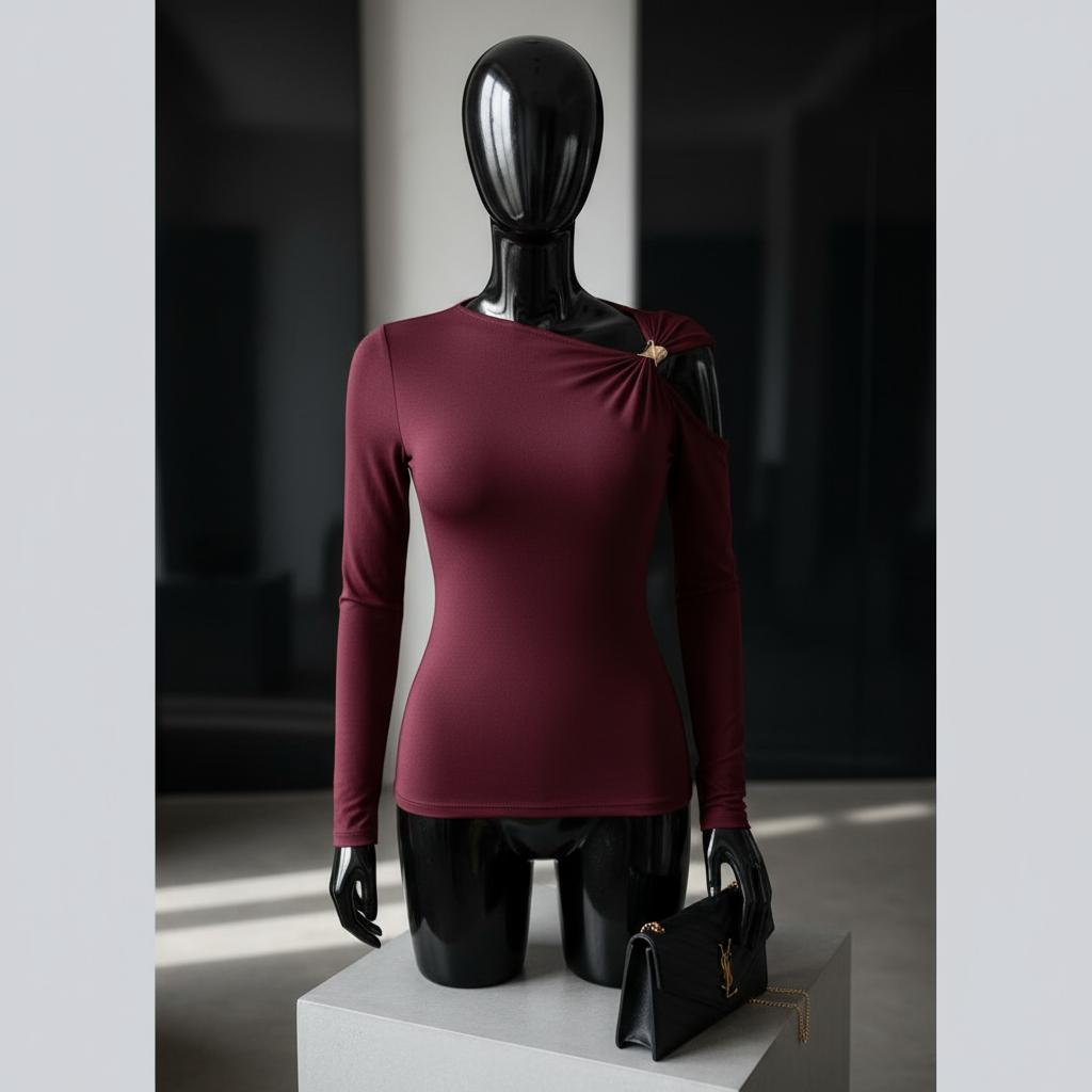 Faria Cold Shoulder Top in sophisticated setting